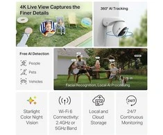 TP-LINK | Pan/Tilt Security Wi-Fi Camera | Tapo C560WS | Dome | 8 MP | 4mm/F1.6 | H.264 | Micro SD, Max. 512 GB