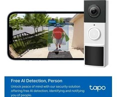 TP-LINK | Video Doorbell Camera | Tapo D210 | 3 MP | 1.18mm/F1.8 | IP65 | H.264 | Micro SD, Max. 512