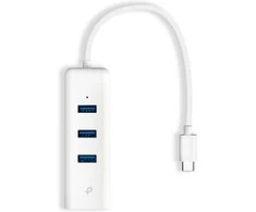 TP-LINK | USB 3.0 C tipo į gigabito Ethernet tinklo adapteris su 3 prievadų USB 3.0 A tipo šakotuvu | UE330C