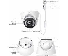 TP-LINK VIGI C485 Turrle IP apsaugos kamera lauko sąlygoms, 3840 x 2160 px, montuojama ant lubų