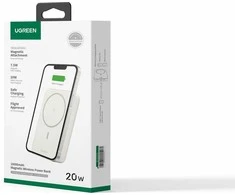 LiPo išorinis akumuliatorius (Powerbank) 10000mAh 20W bevielis QI 15W, su magnetu Magsafe PB561 UGREEN