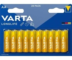 Varta Longlife -alkaliparisto, 20 kpl, AA (LR6)