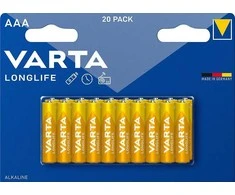 Varta Longlife -alkaliparisto, 20 kpl, AAA (LR03)