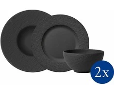 Villeroy &amp; Boch Manufacture Rock indų rinkinys, 6 dalių, juodos spalvos