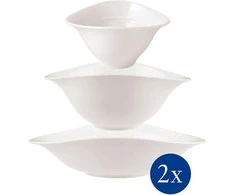 Villeroy &amp; Boch Vapiano trio bowl -kulhosetti, 6-osainen, valkoinen