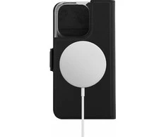 Dėklas Wave BookCase -suojakotelo, MagSafe-yhteensopiva, iPhone 15 Pro, musta