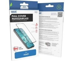 Wave Full Cover -panssarilasi, HMD Pulse Pro, musta kehys