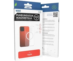 Dėklas Wave MagSafe-yhteensopiva suojakuori, iPhone 16 Pro Max, läpinäkyvä