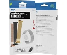 Wave plieno pintinė apyrankė, Apple Watch 38 mm / 40 mm / 41 mm, juoda