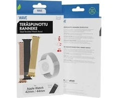 Wave plieno pintinė apyrankė, Apple Watch 42 mm / 44 mm / 45 mm, juoda
