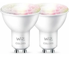 Signify WiZ Baltas &amp; Color GU10 Tunable 60W Glass Two Pack