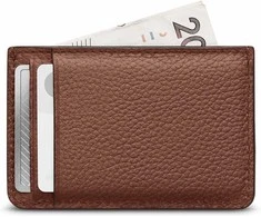 Woolnut Leather Card Holder -korttikotelo, konjakki