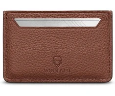 Woolnut Leather Card Holder -korttikotelo, konjakki
