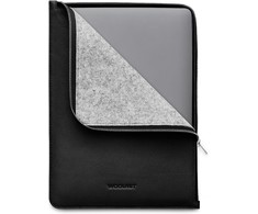Woolnut Leather Folio -suojatasku 13/14 MacBook, musta