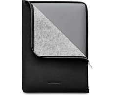 Woolnut Leather Folio -suojatasku 13/14 MacBook, musta