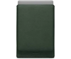 Woolnut Leather Sleeve -suojatasku 15 MacBook Air, vihreä