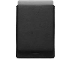 Woolnut Leather Sleeve -suojatasku 15 MacBook Air, musta