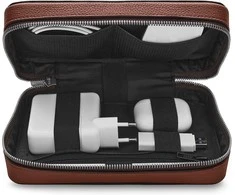 Dėklas na tabletė Woolnut WOOLNUT Leather Tech Organizer Cognac Brown