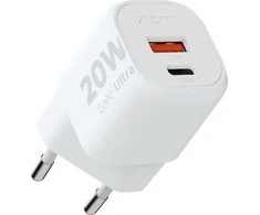 Xtorm - 20 W „GaN2 Ultra“ namų įkroviklis USB-C PD/USB-A, baltas