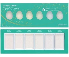 Zig Kuretake Gansai Tambi Opal Colors -vesiväri, 6 väriä