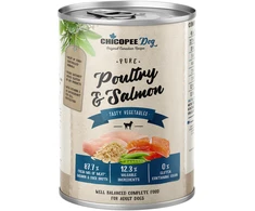 Harrison Pet Products Chicopee su paukštiena ir lašiša konservai 400g šunims