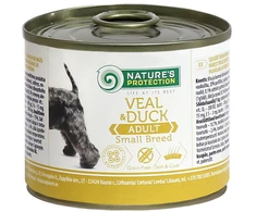 Nature's Protection Dog Adult Small Breed Veal and antiena konservai šunims, 200g