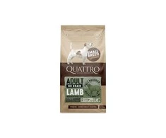 Quattro Small Breed Adult sausas begrūdis monoproteininis maistas mažų veislių šunims su ėriena, 7kg