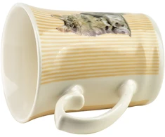 Affek Design DANNY Puodelis 300ml 8,5x12x10cm paski kot