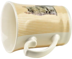 Affek Design DANNY Puodelis 300ml 8,5x12x10cm paski kot