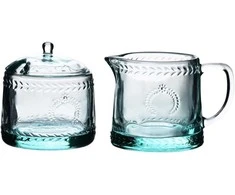 „Affek Design“ ECILA LIGHT cukrinių indelių rinkinys 9x9x7,3 cm su pieno indeliu 300 ml