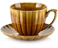 Affek Design EVIE HONEY Puodelis ir lėkštė 300ml
