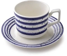 Affek Design JOY Komplet 6 filiżanek ze spodkiemniebieskie 210ml