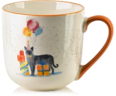 Affek Design JULES puodelis 410 ml 9,5 x 13 x 9,5 cm gimtadienio katė