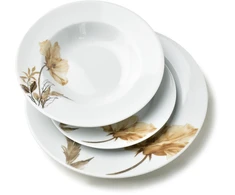 Affek Design LEA BEIGE pietų rinkinys 18 dalių 21,8 cm / 19,2 / 27 cm sriubos lėkštė 220 ml
