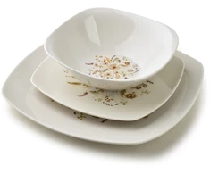 Affek Design LEA BEIGE pietų rinkinys 18 dalių dubenėlis 16,5 cm 500 ml / 18 cm / 24 cm