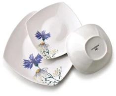 Affek Design LEA CORNFLOWER Komplet obiadowy 18części miska 16,5cm 500ml/18cm/24cm