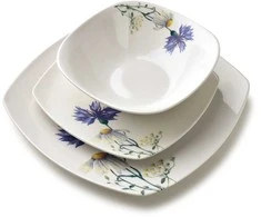 Affek Design LEA CORNFLOWER Komplet obiadowy 18części miska 16,5cm 500ml/18cm/24cm