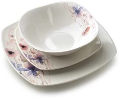 Affek Design LEA DELICATE Komplet obiadowy 18części miska 16cm 500ml/18cm/24cm