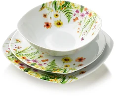 Affek Design LEA GELB 18 dalių pietų servizas, dubenėlis 500 ml, 16,5/19,5/22 cm