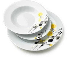 Affek Design LEA Geltonas Komplet obiadowy 18 dalys 21,8cm/19,2/27cm talerz zupa 220ml