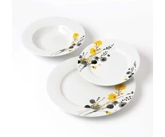 Affek Design LEA Geltonas Komplet obiadowy 18 dalys 21,8cm/19,2/27cm talerz zupa 220ml