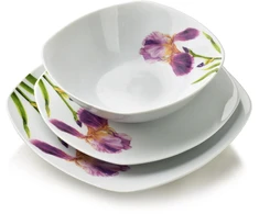 Affek Design LEA IRIS 18 dalių pietų servizas, dubuo 500 ml, 16,5/19,5/22 cm