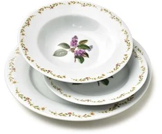Affek Design LEA LILAC Komplet obiadowy 18 dalys 21,8cm/19,2/27cm talerz zupa 220ml