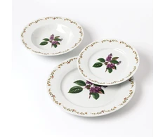 Affek Design LEA LILAC pietų rinkinys 18 dalių 21,8 cm / 19,2 / 27 cm sriubos lėkštė 220 ml