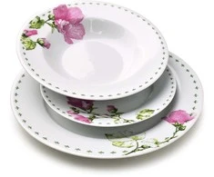 Affek Design LEA MALLOW Komplet obiadowy 18 dalys 21,8cm/19,2/27cm talerz zupa 220ml