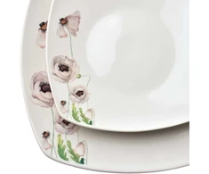 Affek Design LEA Rožinis pietų rinkinys 18 dalių dubenėlis 16,5 cm 500 ml / 18 cm / 24 cm