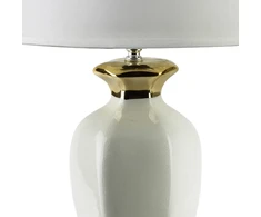 Affek Design LETI Pilkas Lampa stołowa 17x39x63cmbeżowo auksinė