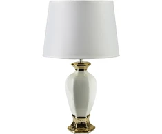 Affek Design LETI Pilkas Lampa stołowa 17x39x63cmbeżowo auksinė