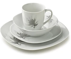 Affek Design MAGNOLIA indų rinkinys, 16 dalių, 370 ml puodelis / 500 ml dubuo, 17/19,5/25,5 cm