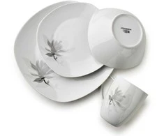 Affek Design MAGNOLIA indų rinkinys, 16 dalių, 370 ml puodelis / 500 ml dubuo, 17/19,5/25,5 cm